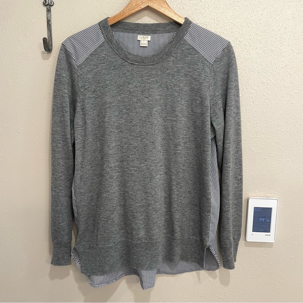 J. Crew Sweater with Shirt Back